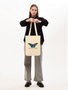 Zoozie Bags 1094 Bolso de Mano de Algodón Color Crema 35x40x8 cm